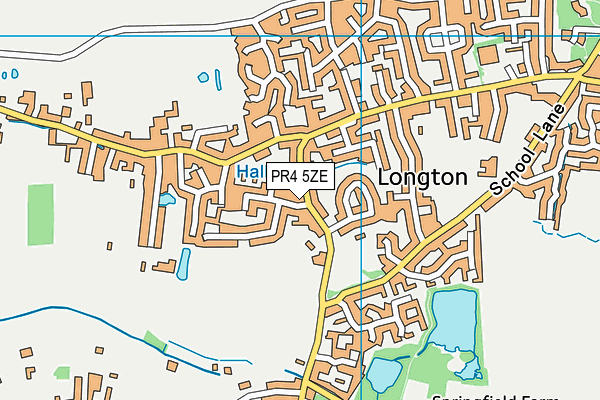 PR4 5ZE map - OS VectorMap District (Ordnance Survey)