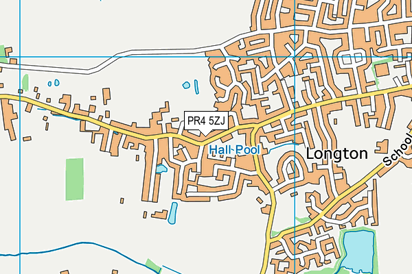 PR4 5ZJ map - OS VectorMap District (Ordnance Survey)