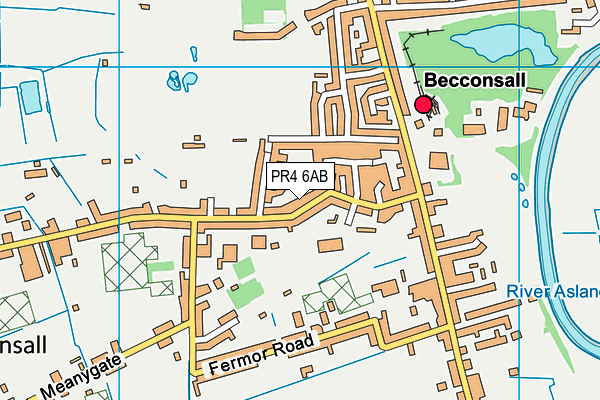 PR4 6AB map - OS VectorMap District (Ordnance Survey)