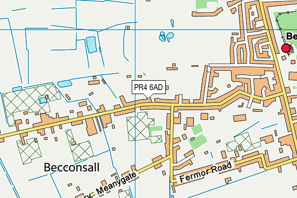 PR4 6AD map - OS VectorMap District (Ordnance Survey)