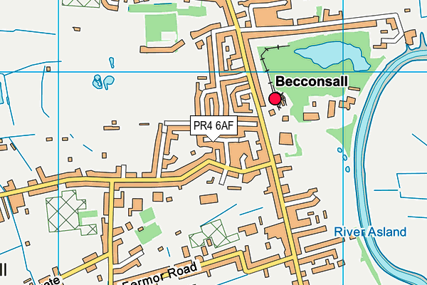 PR4 6AF map - OS VectorMap District (Ordnance Survey)