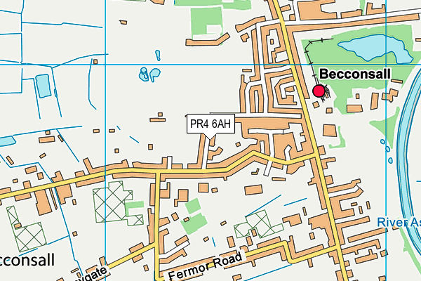 PR4 6AH map - OS VectorMap District (Ordnance Survey)