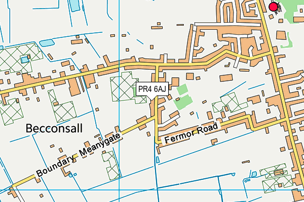PR4 6AJ map - OS VectorMap District (Ordnance Survey)