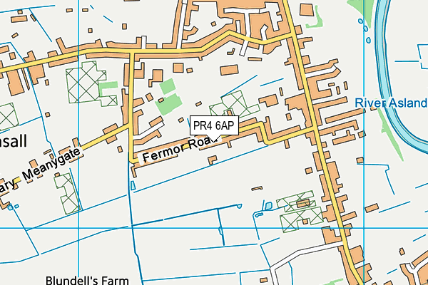 PR4 6AP map - OS VectorMap District (Ordnance Survey)