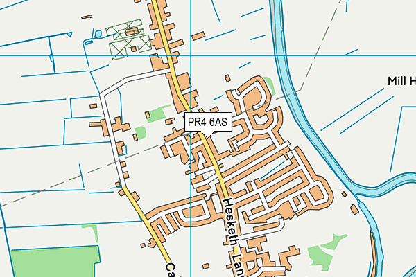 PR4 6AS map - OS VectorMap District (Ordnance Survey)