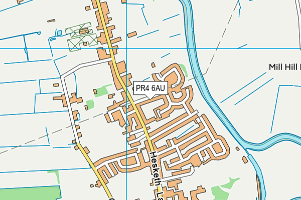 PR4 6AU map - OS VectorMap District (Ordnance Survey)