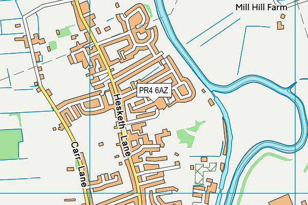PR4 6AZ map - OS VectorMap District (Ordnance Survey)