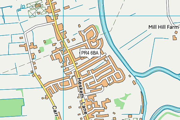 PR4 6BA map - OS VectorMap District (Ordnance Survey)
