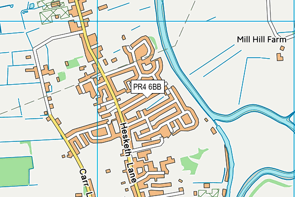 PR4 6BB map - OS VectorMap District (Ordnance Survey)
