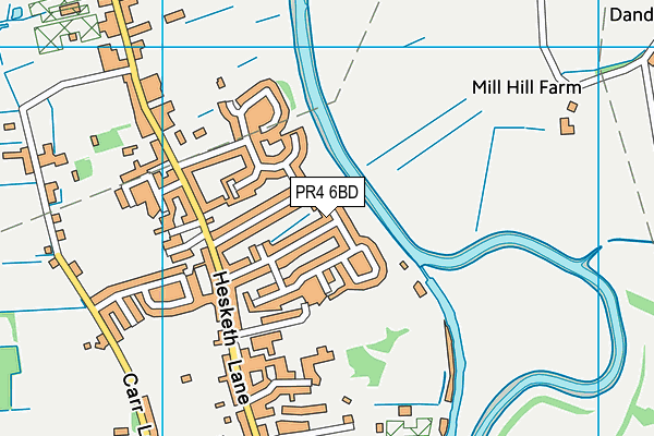 PR4 6BD map - OS VectorMap District (Ordnance Survey)
