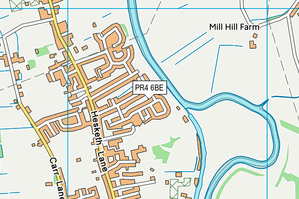 PR4 6BE map - OS VectorMap District (Ordnance Survey)