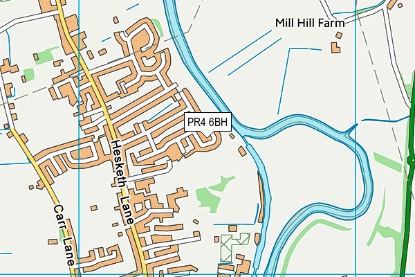 PR4 6BH map - OS VectorMap District (Ordnance Survey)
