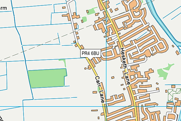 PR4 6BU map - OS VectorMap District (Ordnance Survey)