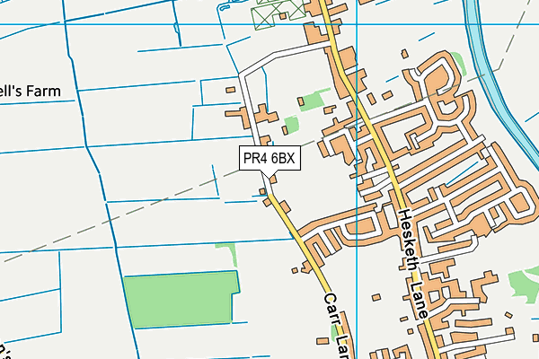 PR4 6BX map - OS VectorMap District (Ordnance Survey)