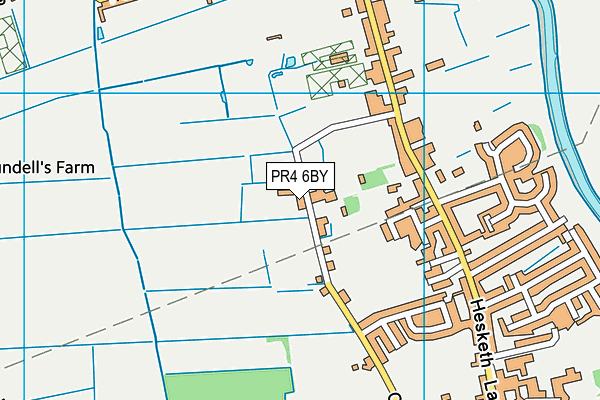 PR4 6BY map - OS VectorMap District (Ordnance Survey)