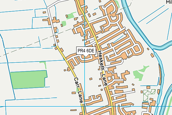 PR4 6DE map - OS VectorMap District (Ordnance Survey)
