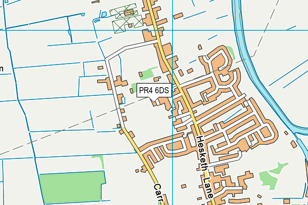 PR4 6DS map - OS VectorMap District (Ordnance Survey)