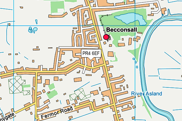 PR4 6EF map - OS VectorMap District (Ordnance Survey)