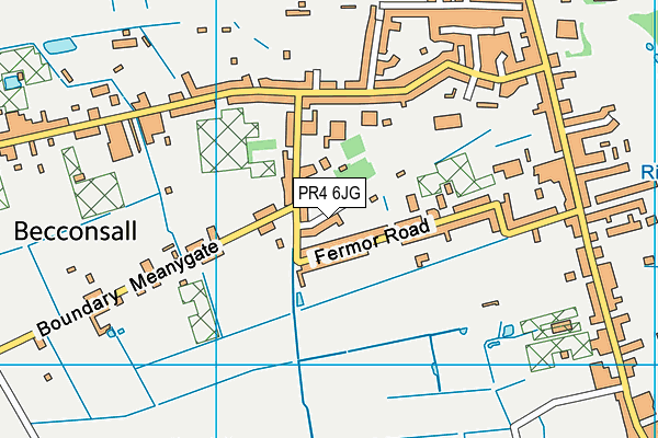 PR4 6JG map - OS VectorMap District (Ordnance Survey)