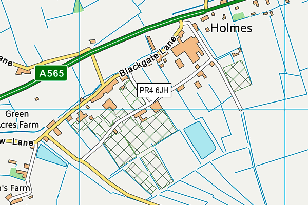 PR4 6JH map - OS VectorMap District (Ordnance Survey)