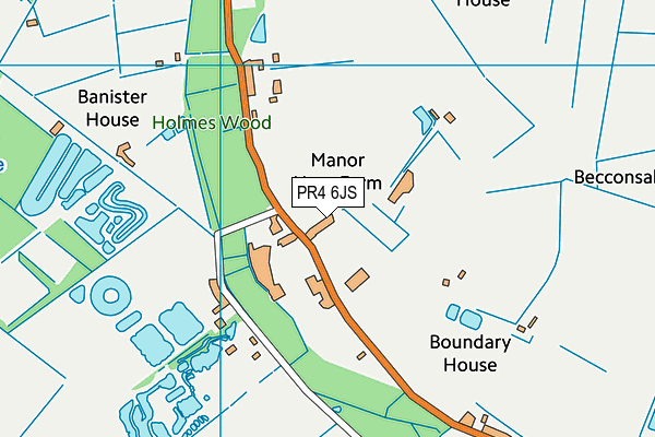 PR4 6JS map - OS VectorMap District (Ordnance Survey)