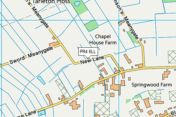 PR4 6LL map - OS VectorMap District (Ordnance Survey)