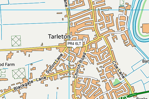 PR4 6LT map - OS VectorMap District (Ordnance Survey)