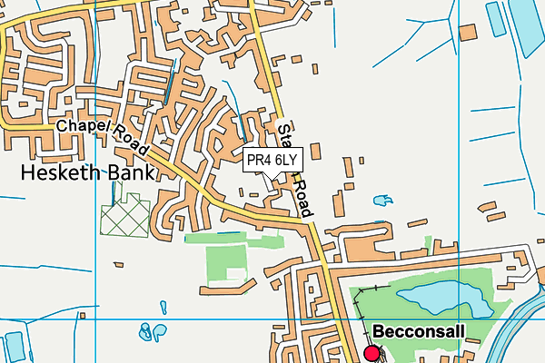 PR4 6LY map - OS VectorMap District (Ordnance Survey)