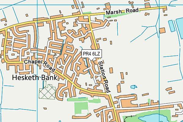PR4 6LZ map - OS VectorMap District (Ordnance Survey)