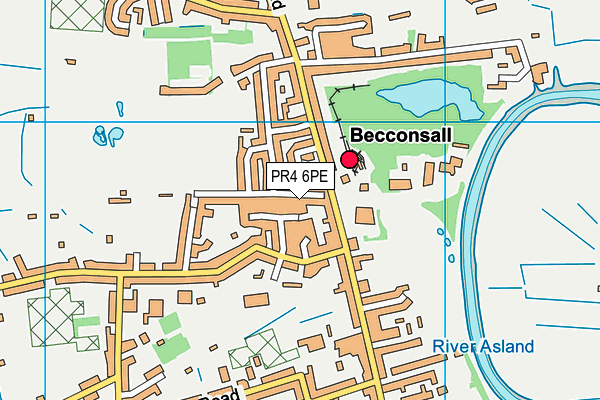 PR4 6PE map - OS VectorMap District (Ordnance Survey)