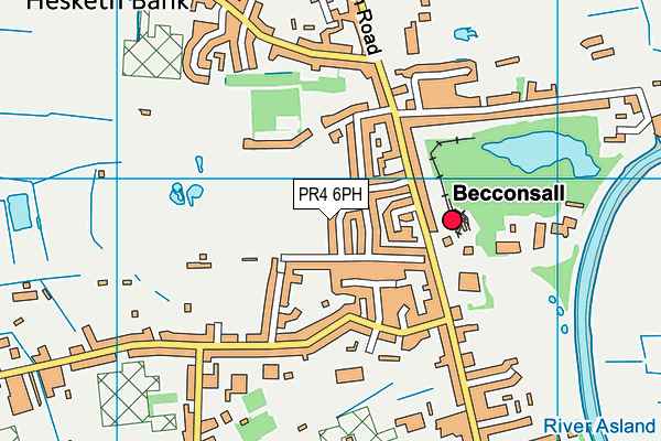 PR4 6PH map - OS VectorMap District (Ordnance Survey)