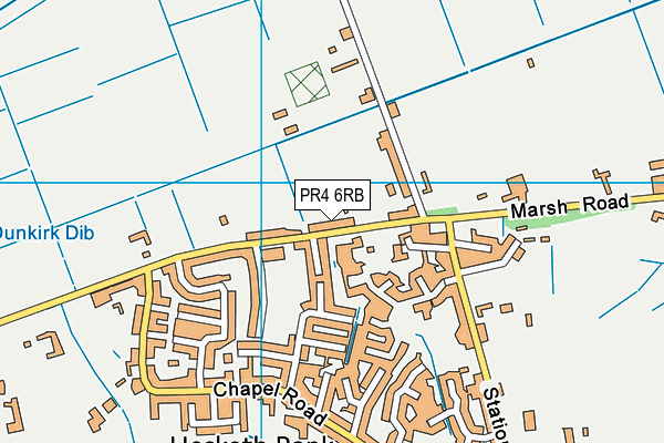 Shore Road Recreation Ground map (PR4 6RB) - OS VectorMap District (Ordnance Survey)