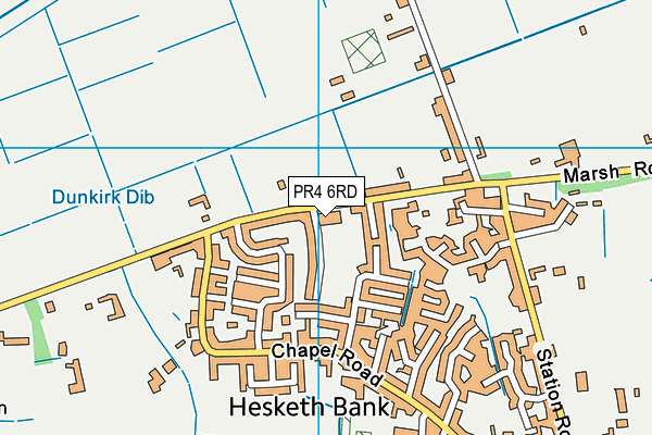 Hesketh-With-Becconsall All Saints CofE School map (PR4 6RD) - OS VectorMap District (Ordnance Survey)