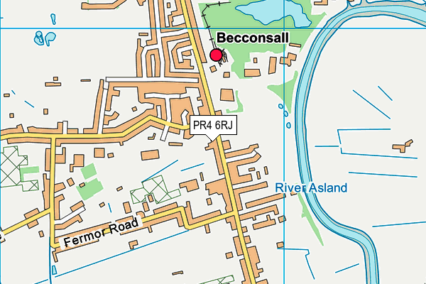PR4 6RJ map - OS VectorMap District (Ordnance Survey)
