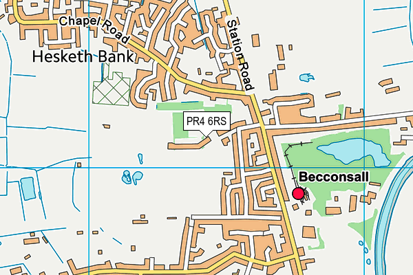 PR4 6RS map - OS VectorMap District (Ordnance Survey)