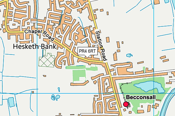 PR4 6RT map - OS VectorMap District (Ordnance Survey)