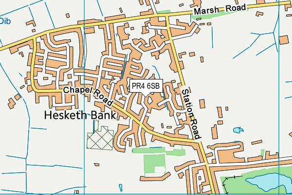 PR4 6SB map - OS VectorMap District (Ordnance Survey)