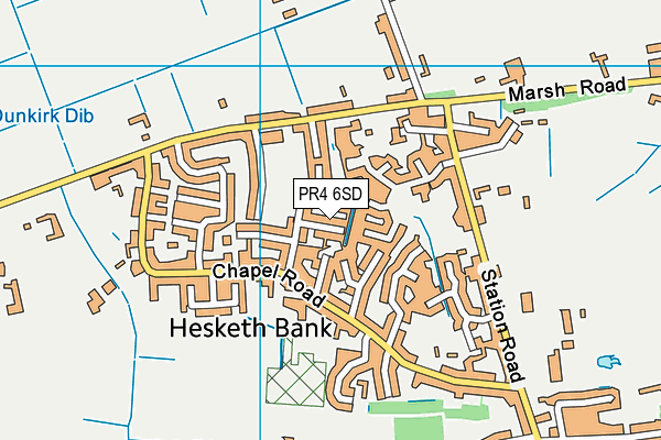 PR4 6SD map - OS VectorMap District (Ordnance Survey)
