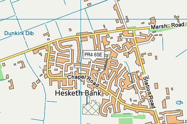 PR4 6SE map - OS VectorMap District (Ordnance Survey)