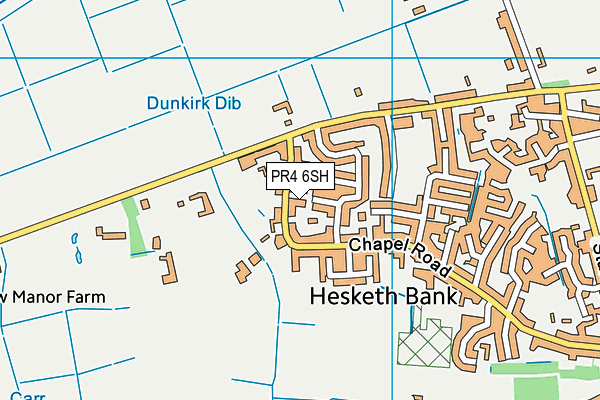 PR4 6SH map - OS VectorMap District (Ordnance Survey)