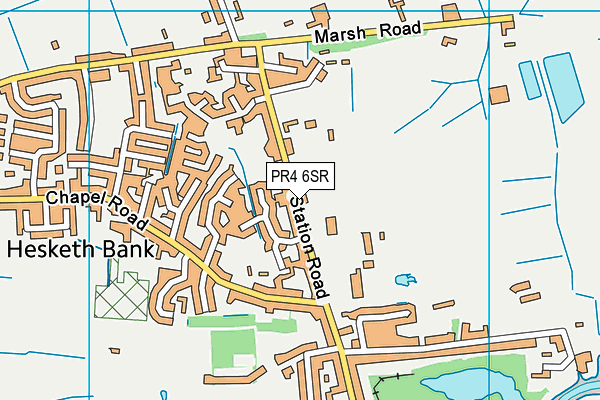 PR4 6SR map - OS VectorMap District (Ordnance Survey)