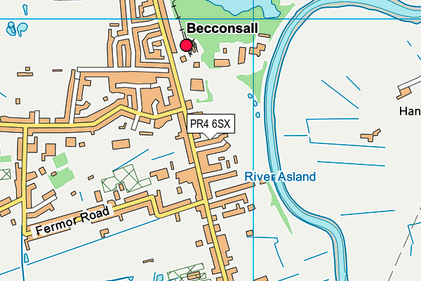 PR4 6SX map - OS VectorMap District (Ordnance Survey)