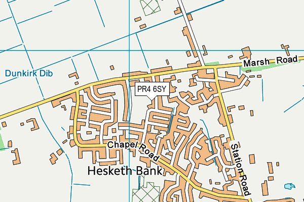 PR4 6SY map - OS VectorMap District (Ordnance Survey)