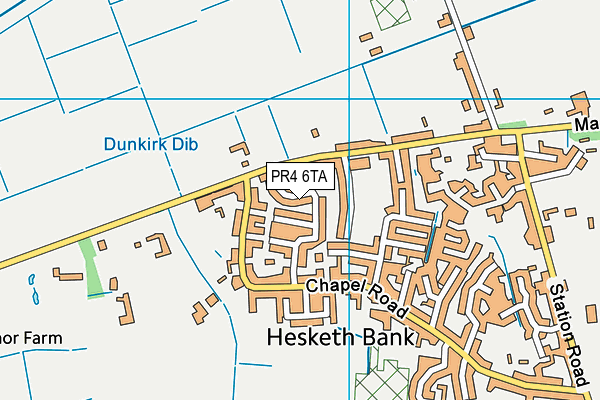 PR4 6TA map - OS VectorMap District (Ordnance Survey)