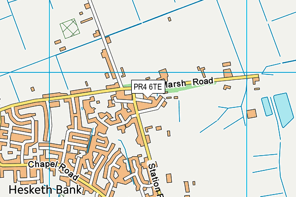 PR4 6TE map - OS VectorMap District (Ordnance Survey)