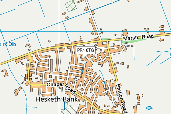 PR4 6TG map - OS VectorMap District (Ordnance Survey)
