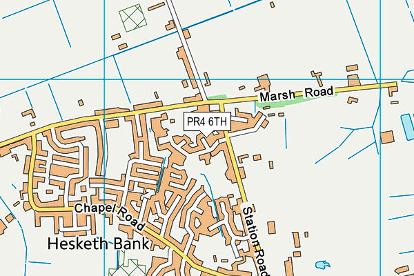 PR4 6TH map - OS VectorMap District (Ordnance Survey)