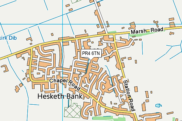 PR4 6TN map - OS VectorMap District (Ordnance Survey)