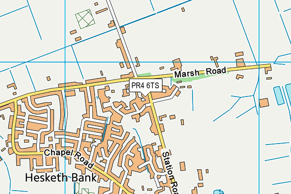 PR4 6TS map - OS VectorMap District (Ordnance Survey)