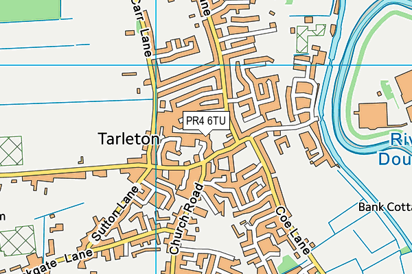 PR4 6TU map - OS VectorMap District (Ordnance Survey)